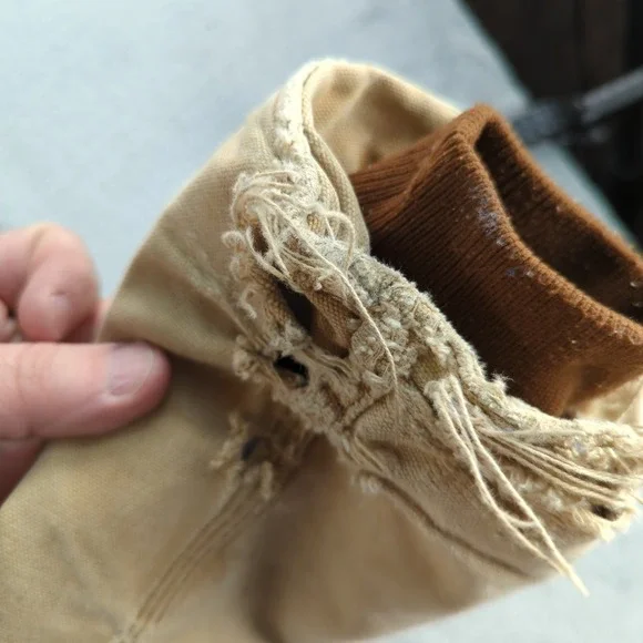 Vintage Y2K Carhartt Jacket Mens XL Brown Duck Quilt C03 Arctic Coat Grunge Fade - Picture 13 of 16